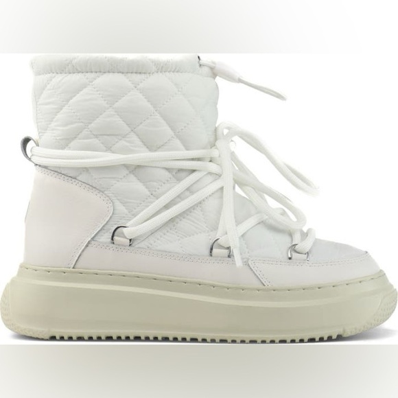 Pajar Canada Gravita Platform Snow Boot White Ice Quilted Warm Sz 9.5 - Picture 2 of 16